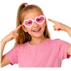 Lean Toys Neoniniai širdies formos šviečiantys akiniai su lanksčiomis šviesos lazdelėmis, universalūs, vaikams ir suaugusiems, raudoni