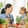 Łopatka Siauras plastikinis sodo kastuvas augalų persodinimui 28 cm