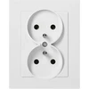 Gniazdo Lizdas Dvigubas kištukinis lizdas 2x2P+Z Malta, 16 A, 250 V, NT-6M, baltas