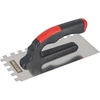Paca Nerūdijančio plieno mentelė 270 * 130 mm, įpjauta, 12 * 12, plastikinė rankena, atvira, proline