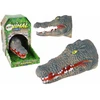 Rankinė lėlė krokodilas Lean Toys, pilkas, 17x8x8 cm
