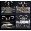 Panel Hurtowy Realb2B Lampa Led Hexagon Panel Oświetlenie Warsztat Garaż Dom 247x98cm 125W 6500K