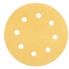 Papier Švitrinis popierius su lipdukais 180 mm, K80, 5 vnt., su 8 skylėmis šlifuokliui 59G263