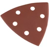 Papiery Delta Velcro švitrinis popierius 93 x 93 mm, P80, 5 vnt., su 6 skylėmis