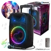 Party Fun Lights Vakarėlio pramogos – karaoke garsiakalbis su rankena ir ratukais – (605603)