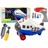 Lean Toys Mėlynas Vaikiškas Lėktuvas su Surinkimo Įrankiais