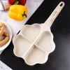 Keptuvė Keptuvė nepridegančia danga, 4 širdies formos sekcijos, smėlio spalvos su medine rankena, 35,5x19,2x2,8 cm, Klausberg kb-7819