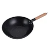 King Hoff Keptuvė Wok keptuvė 30 cm, anglinio plieno, marmurinė nelimpanti danga, medinė rankena, kinghoff, kh-1983