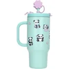 PENFection - Puodelis išsinešimui su šiaudeliu - PANDA - turkio spalvos - 470 ml