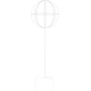Pergola Sodo pergolės terasos metalinė atrama vijokliniams augalams, rožėms, 50x10 cm, baltos spalvos