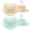 „Philips Avent Ultra Soft“ čiulptukas, 0–6 mėn., šviesiai geltonas / šviesiai žalias