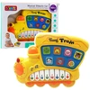 Lean Toys Muzikinis žaislas vaikams – geltonas lokomotyvas su pianinu