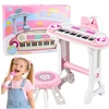 Lean Toys Elektroninis pianinas rožinis