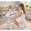 Lean Toys Elektroninis pianinas rožinis