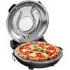 Piec do pizzy TEESA SUPREME MAX 1800 W, 400 stopni, dwie grzałki, okno, juoda, 35cm