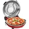 Picos krosnelė TEESA SUPREME MAX 1800 W, 400 laipsnių, du kaitinimo elementai, langelis, raudona, 35 cm