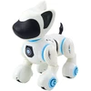 Lean Toys Interaktyvus robotas šuo su nuotolinio valdymo pultu, baltas