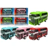 Lean Toys Dviaukštis autobusas su traukimo mechanizmu