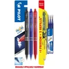Pilot Pen Gelinis rašiklis Pilot Frixion Clicker 0,7 mm, ištrinamas, 3 vnt./pakuotėje + geltonas teksto žymeklis + šerdelės blisteryje