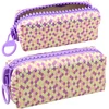 Piórnik Penalas mokyklai su undinės žvynų raštu, didelis užtrauktukas, violetinis, 21x8x6.5 cm