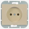 Plastrol Vienvietis kištukinis lizdas -onyx- p/t 2p 16a, 250v, smėlio spalvos