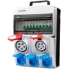 Plastrol Skirstytuvas cas-s 32a 16a 3×230 ip54 statybinis skirstytuvas su viršsrovine apsauga, ip 54, 1x32a-400v/1x16a-400v/3x16a-230v