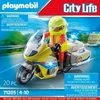 PLAYMOBIL - Greitosios pagalbos gydytojo motociklas su mirksinčia šviesa (71205)