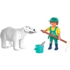 PLAYMOBIL - Zoologijos sodas: Baltasis lokys ir zoologijos sodo prižiūrėtojas (72090)