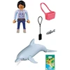 PLAYMOBIL - Zoologijos sodas: Delfinas ir lankytojas (72091)