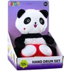 Lean Toys Pliušinė panda su būgnais, interaktyvus žaislas, 26x19.5x19 cm