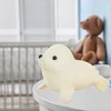 Lean Toys Baltas pliušinis ruonis, minkštas žaislas, 24 cm