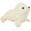Lean Toys Baltas pliušinis ruonis, minkštas žaislas, 24 cm