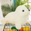 Lean Toys Baltas pliušinis ruonis, minkštas žaislas, 24 cm