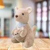 Lean Toys Pliušinis kengūros žaislas su mažyliu, 23 cm