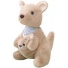Lean Toys Pliušinis kengūros žaislas su mažyliu, 23 cm