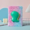 Lean Plušinis sąsiuvinis su 3D žalia dinozauru, 22x16x3 cm
