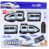 Lean Toys Elektrinis traukinys City Express su 13 dalių bėgiais