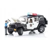 Pojazd Jeep Wrangler Rubicon policijos automobilis su figūrėle