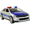 Žaislinis policijos automobilis Lean Toys, pilkas/mėlynas, 24x8x9 cm
