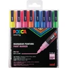 Posca - PC3M - Ploni rašikliai - Blizgančios spalvos, 8 vnt.