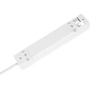 Prailgintuvas 5 lizdų 2m prancūziško tipo be jungiklio (3x1,5 mm) Rebel, baltas