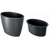 Gėlių vazonas Prosperplast Maze DBMZE600-S433, juodas
