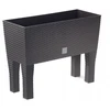 Prosperplast Lauko plastikinis vazonas RATO CASE HIGH, su kojelėmis, rudos sp., 60 x 25 x 46 cm