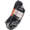 Orno Przedłużacz 3 krypčių prailgintuvas 2P+Z (Schuko), 5m H05VV-F 3x1.5mm2, Imax=16A, plokščias kištukas, juodas