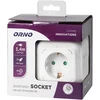 Orno Przedłużacz 4 krypčių prailgintuvas 2P+Z (Schuko), 2xUSB įkroviklis, 1,4 m H05VV-F 3x1,5mm2, baltas