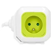 Orno Przedłużacz 4 krypčių prailgintuvas su 2 USB įkrovikliu, 1,4 m, žalias