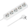 Przedłużacz Prailgintuvas 5 lizdų 2m vokiško tipo be jungiklio (3x1.5mm) Rebel, baltas