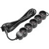 Orno partnertele Extension cable 5x2P+Z, 1.5m, 3x1.5, juodas (ES-6/B/1.5)