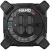 Būgninis kvadratinis ilgintuvas linija hand pro; 4x2p+su; ip44; 16a; h07rn-f; 3×2,5; 40m; schuko; juoda