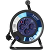 Orno Przedłużacz Ilgintuvo ritė, 4 lizdai 2P+Z (schuko), PVC kabelis H05VV-F 3x1,5mm2, ilgis - 30m, šiluminė apsauga, srovės kelio sklendės